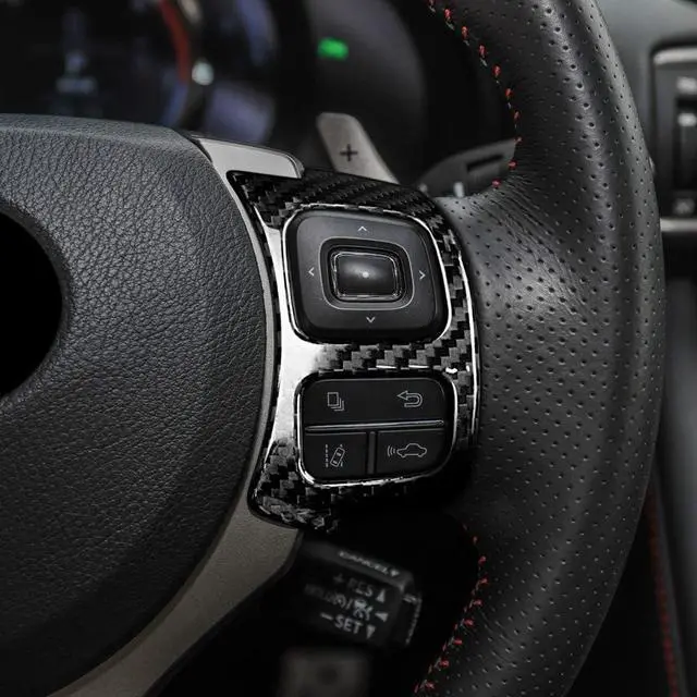 Alt view image 4 of 5 - Paiying Car Real Carbon Fiber Steering Wheel Add-On Trim Cover Kit For Lexus IS RC NX