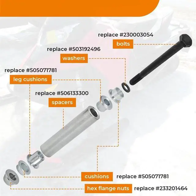 Alt view image 3 of 5 - Yingshan Front End Ski Leg Repair Kit Fits For Ski-Doo Snowmobile 2003-2015