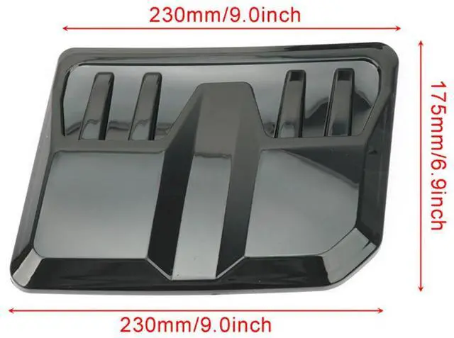 Alt view image 4 of 5 - Yassdwbn 2pcs Universal Car Exterior Hood Vent Scoop Cover Air Intake Grille Inlet Trim