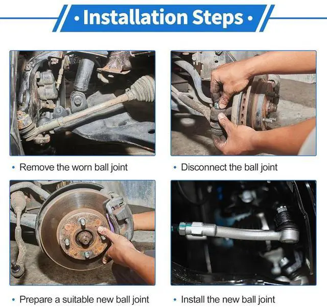 Alt view image 6 of 6 - Yassdwbn Ball Joint Front Lower 545303X000 For Hyundai Elantra Veloster 2011-2017