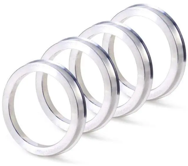 Alt view image 4 of 6 - Yassdwbn 4Pcs 72.6Mm To 56.1Mm Aluminium Alloy Car Hub Centric Rings Wheel Bore Spacer