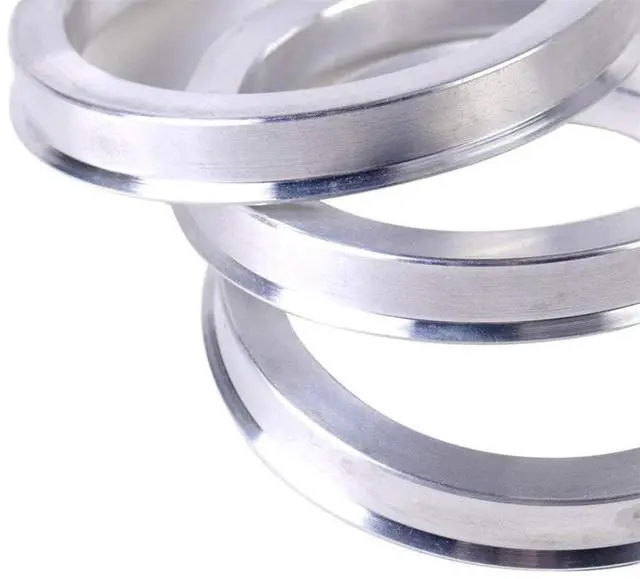 Alt view image 6 of 6 - Yassdwbn 4Pcs 72.6Mm To 56.1Mm Aluminium Alloy Car Hub Centric Rings Wheel Bore Spacer
