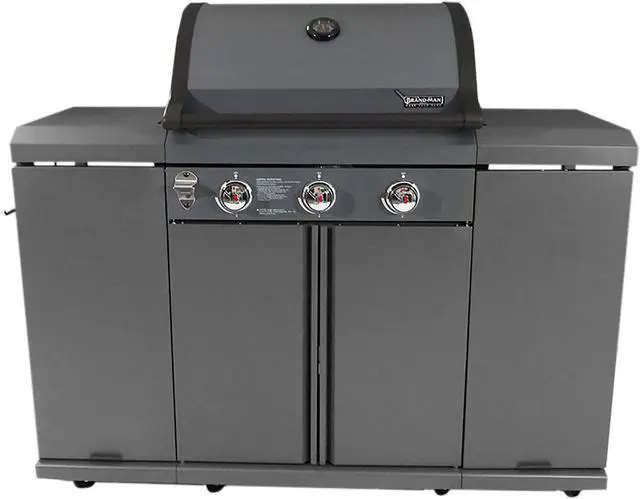 Main image of Rustler2 Three(3) Burner Gas Grill Center & Kitchen Island by Brand-Man Grills