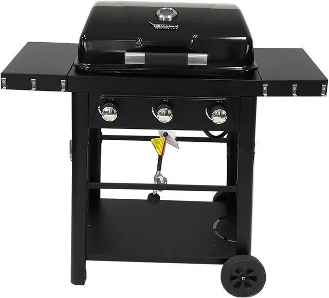 Main image of Brand-Man Bronco2 3-Burner Portable Liquid Propane Gas Grill, Black, Outdoor & Garden Use