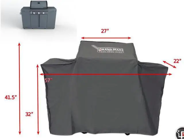 Alt view image 2 of 4 - 3B Cover: BBQ Grill Cover for Rustler2- 3 Burner BBQ Grill by Brand-Man Grills-Custom Fit