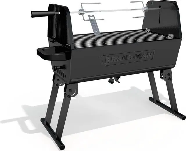 Main image of Brand-Man COLT Portable Charcoal Rotisserie BBQ Grill, Black  Outdoor & Garden Grills by Brand-Man Grills