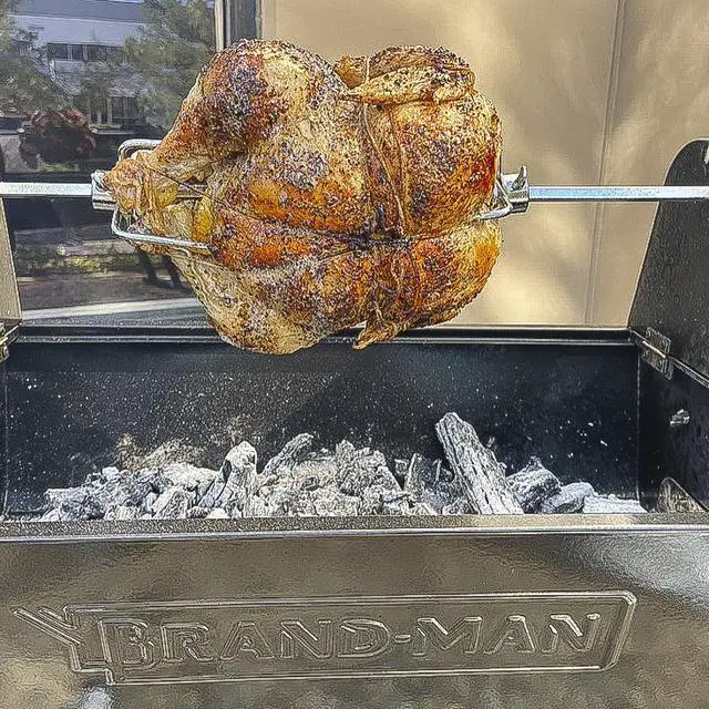 Alt view image 6 of 7 - Brand-Man COLT Portable Charcoal Rotisserie BBQ Grill, Black  Outdoor & Garden Grills by Brand-Man Grills