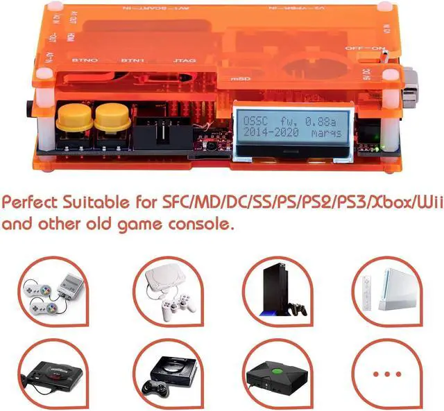 Alt view image 2 of 7 - OSSC SCART Component VGA to HDMI Open Source Scan Converter v1.6 for Retro Gaming Saturn SNES PS1 Console US Plug