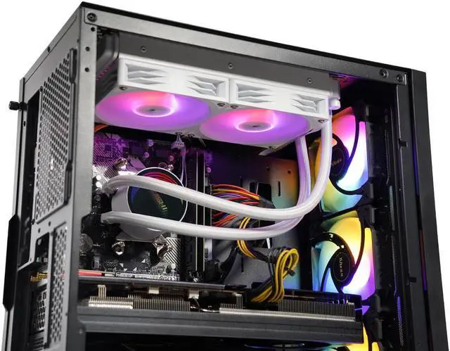 Alt view image 6 of 7 - SEJISHI Gaming PC Computer AMD Ryzen 7 5700X 3.4 GHz, NVIDIA GeForce RTX 3080,32GB(16G*2) DDR4 3200MHz,NVME M.2 1TB SSD, 850W, sjs240Liquid-Cooled, Win 11 Ready Gaming Desktop Computer