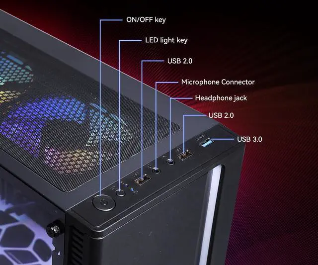 Alt view image 3 of 7 - SEJISHI GamingPC IntelCore i5-12600KF 3.7GHz, NVIDIA GeForce RTX 4060, B760M ,32GB (16G*2)DDR4 3200MHz, NVME M.2 1TB SSD,700W PSU,Windows11 Home,Gaming Desktop( i512600KF/RTX 4060)