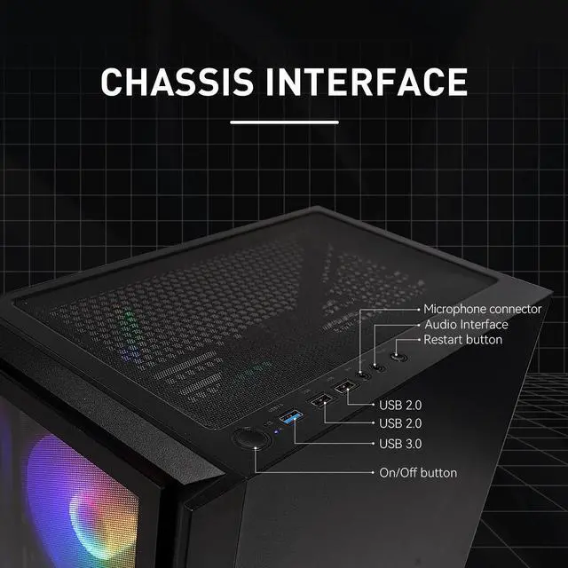 Alt view image 4 of 7 - SEJISHI Gaming Pc Computer Intel i7 12700KF 3.6GHz, GeForce AX RTX 4060Ti,32GB DDR4 RAM, 3200MHz NVME M.2 1TB SSD, 600WPSU, Win 11 Ready, Gaming Desktop Computer(i712700KF| RTX 4060 Ti)