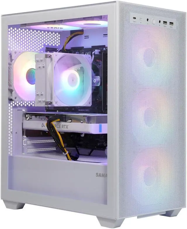 Alt view image 6 of 6 - SEJISHI (R5 5600+RTX 4060) Gaming PC AMD Ryzen 5 5600 3.5GHz to 4.4GHz, NVIDIA GeForce RTX 4060,32GB(16G*2) DDR4 3200MHz,M.2 1TB SSD,600W psu,Win 11 Ready, Gaming Desktop Computer