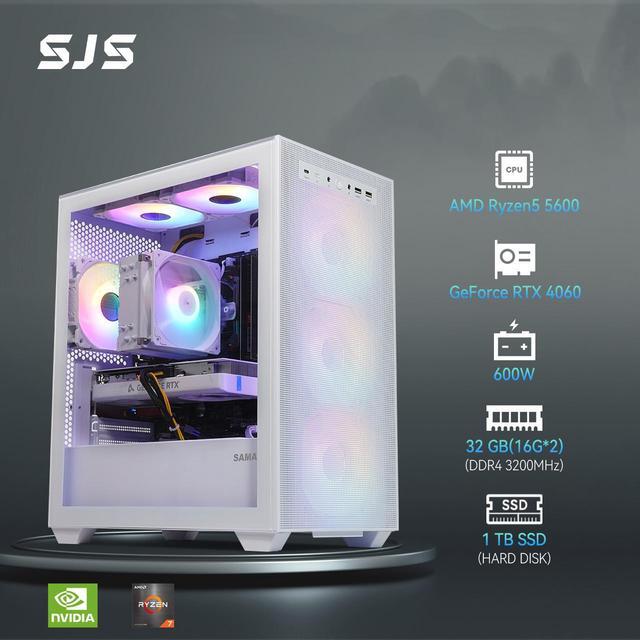 SEJISHI (R5 5600+RTX 4060) Gaming PC AMD Ryzen 5 5600 3.5GHz