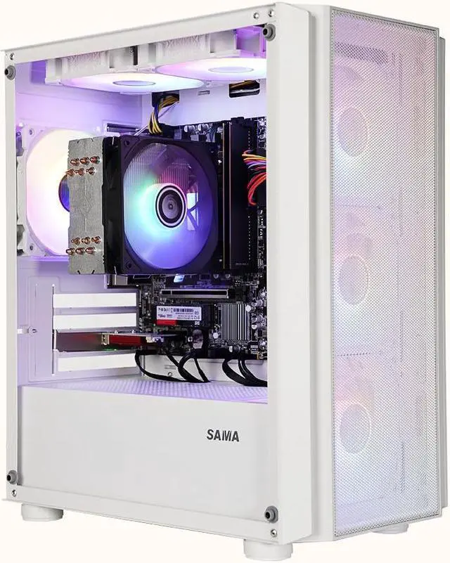 Main image of SEJISHI Gaming PC Computer AMD Ryzen 5 5600G 3.9GHz to 4.4GHz, Vega Graphics 7,16GB(8G*2) DDR4 3200MHz,NVME M.2 512GB SSD,  Win 11 Ready, Gamer Desktop Computer (R5 5600G | AMD Vega7)