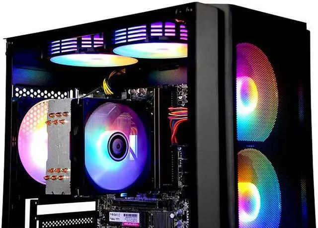 Alt view image 5 of 7 - SEJISHI Gaming Desktop PC-Windows 11-AMD Ryzen 5 5600GT 6 core 3.6GHz (4.6GHz Turbo Boost),DDR4 16GB 3200MHz RAM,1TB M.2 NVMe SSD,6 RGB Fans,500W,Home & Office Use,WiFi6 Pre-built PC ,Gaming PC
