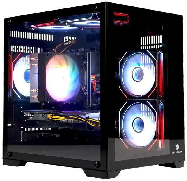 Alt view image 2 of 7 - SEJISHI Gaming Desktop, Intel i5 12400F, NVIDIA RTX 3060 12GB,16GB DDR4 RAM, 1TB M.2 NVMe SSD, Windows 11 home,Air Cooler, RGB Fans,Full View Tempered Glass Case,Pc for Gaming (i5 12400F|RTX3060)
