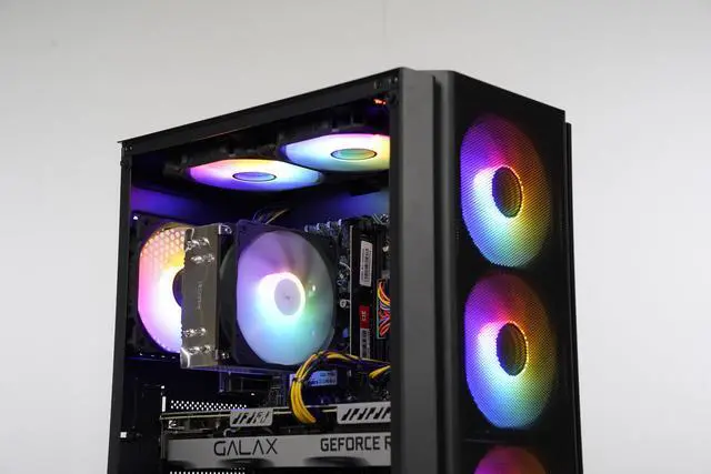 Alt view image 5 of 7 - SEJISHI Gaming PC AMD Ryzen 5 5500 3.6GHz to 4.2GHz,NVIDIA GeForce RTX3050,16GB(8G*2)DDR4 3200MHz,NVME M.2 1TB SSD, 500W,Win 11 Ready, Gaming Desktop Computer (R5 5500|RTX 3050)