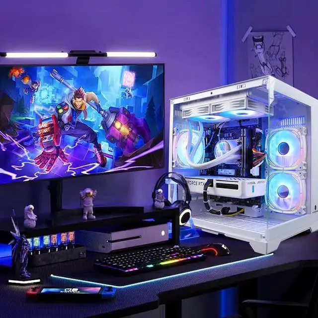 Alt view image 7 of 7 - SEJISHI Gaming Desktop PC-Windows 11-Intel Core i5-12490F-GeForce RTX 5060 DLSS 4-DDR4 32GB 3200MHz-1TB M.2 NVMe SSD-600W-panoramic PC case WiFi6 liquid coole Prebuilt Gaming PC (i5 12490F | RTX 5060)