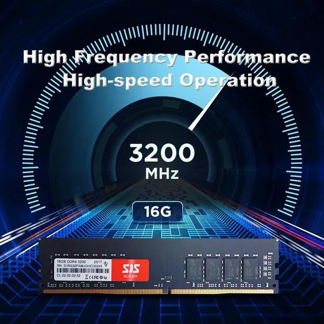 Alt view image 5 of 7 - SEJISHI Memory 16GB DDR4 3200MHz Intel Specific Desktop Memory Micron Die 1.2V RAM