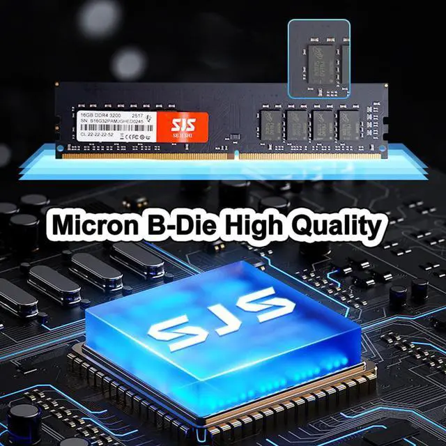Alt view image 6 of 7 - SEJISHI Memory 16GB DDR4 3200MHz Intel Specific Desktop Memory Micron Die 1.2V RAM