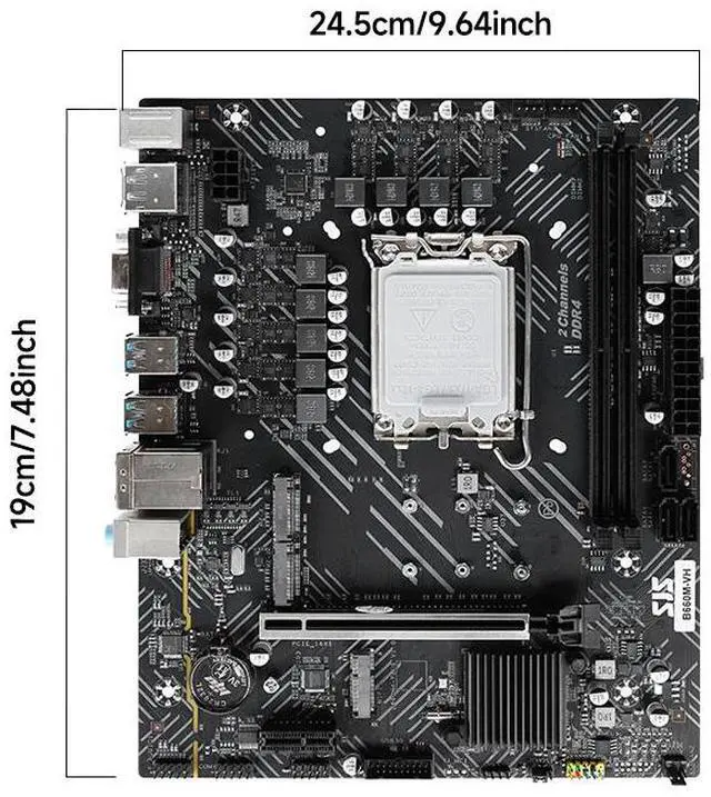 Alt view image 6 of 7 - SEJISHI B660M-VH Motherboard,Intel B660,LGA 1700,M-ATX Motherboard,with DDR4,Dual M.2,PCIe 4.0,USB 3.2 Gen2 Type-C,DDR4