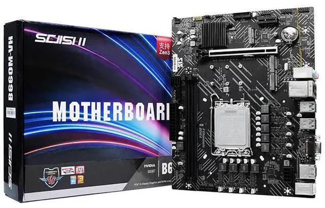 Alt view image 2 of 7 - SEJISHI B660M-VH Motherboard,Intel B660,LGA 1700,M-ATX Motherboard,with DDR4,Dual M.2,PCIe 4.0,USB 3.2 Gen2 Type-C,DDR4