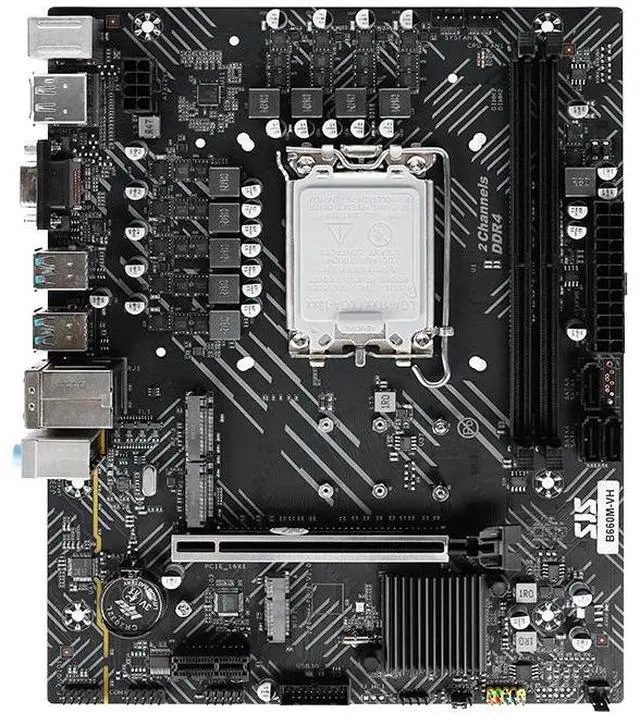 Alt view image 3 of 7 - SEJISHI B660M-VH Motherboard,Intel B660,LGA 1700,M-ATX Motherboard,with DDR4,Dual M.2,PCIe 4.0,USB 3.2 Gen2 Type-C,DDR4