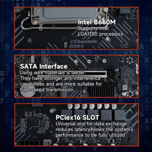 Alt view image 4 of 7 - SEJISHI B660M-VH Motherboard,Intel B660,LGA 1700,M-ATX Motherboard,with DDR4,Dual M.2,PCIe 4.0,USB 3.2 Gen2 Type-C,DDR4