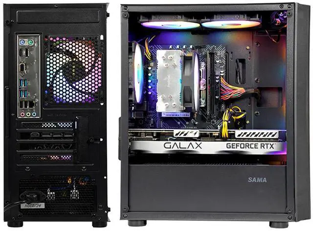 Alt view image 5 of 6 - SEJISHI Gaming PC Computer AMD Ryzen 7 5700X 3.4 GHz, GeForce RTX 3060TI,32GB(16G*2) DDR4 3200MHz,NVME M.2 1TB SSD, 800W, Air Cooling, Win11 Ready Gaming Desktop Computer(R7 5700X+RTX 3060TI)