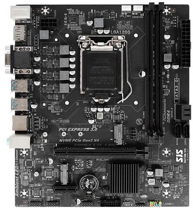 Alt view image 5 of 7 - SEJISHI mothderboards H470-VH;DDR4 LGA 1200 Intel H470 SATA 6Gb/s Mini ITX