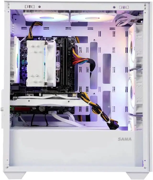 Alt view image 3 of 7 - SEJISHI Gaming PC AMD Ryzen 5 5500 3.6GHz to 4.2GHz, NVIDIA GeForce RTX 2060s,16GB(8G*2) DDR4 3200MHz,NVME M.2 1TB SSD,600W,Win 11 Ready, Gaming Desktop Computer (R5 5500 | RTX 2060s)