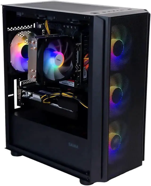 SEJISHI Gaming PC Computer Intel i5 12400F 2.5GHz to 4.4GHz, NVIDIA GeForce RTX 4060,16GB DDR4 3200MHz,NVME M.2 512GB SSD + 1TB HDD, Win 11 Ready, Gaming Desktop Computer (i5 12400F | RTX 4060)