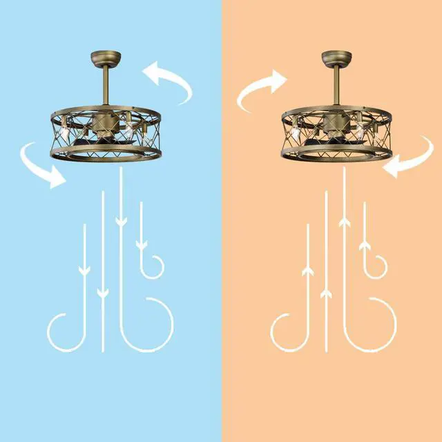 Alt view image 6 of 7 - Aukfa Modern Ceiling Fan for Bedroom with Remote Control, Brown