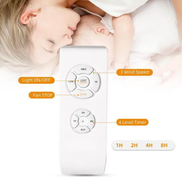 Alt view image 7 of 7 - Aukfa Modern Chandelier Ceiling Fan with Lights, Remote Control, Brown