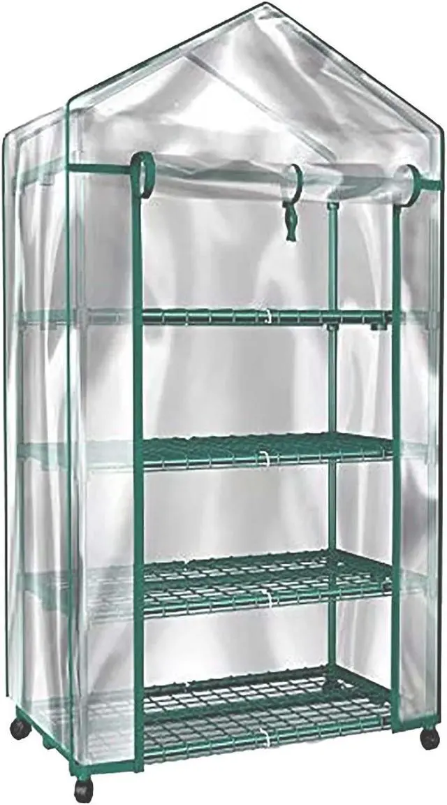 Alt view image 2 of 6 - Aukfa Walk-In Greenhouse Portable Indoor/Outdoor Mini 27.6 W, Transparent