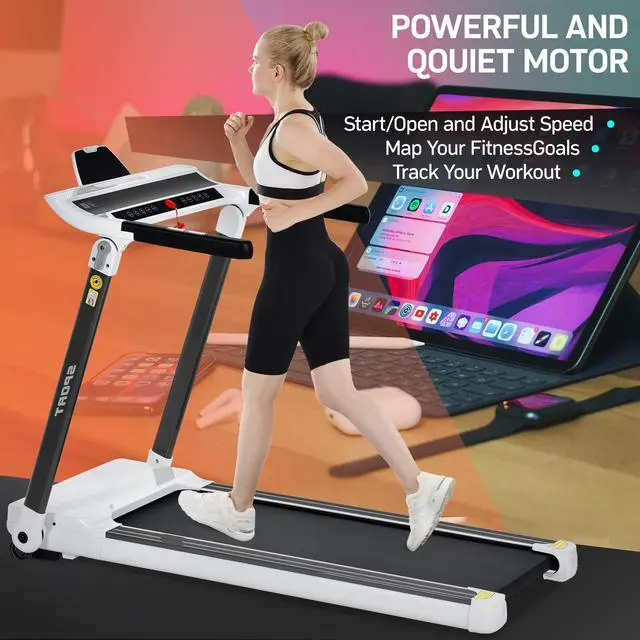 Main image of ANYSUN Treadmill with 330lb Capacity, 3.5 Hp. Folding Treadmill for Home and Office Workout - White