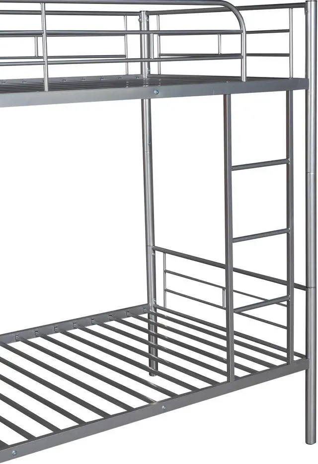 Alt view image 4 of 7 - Anysun Metal Bunk Bed Twin over Twin, Twin Bed Frame for Kids Adults, Bunk Bed Convertible into 2 Beds, Gray