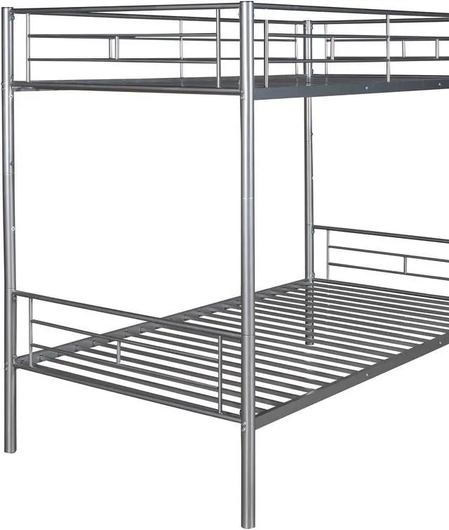 Alt view image 5 of 7 - Anysun Metal Bunk Bed Twin over Twin, Twin Bed Frame for Kids Adults, Bunk Bed Convertible into 2 Beds, Gray