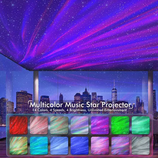Alt view image 2 of 7 - ROSSETTA Star Projector For Indoor - Bedroom Celling Light - Dinosaur Egg - Aurora Light