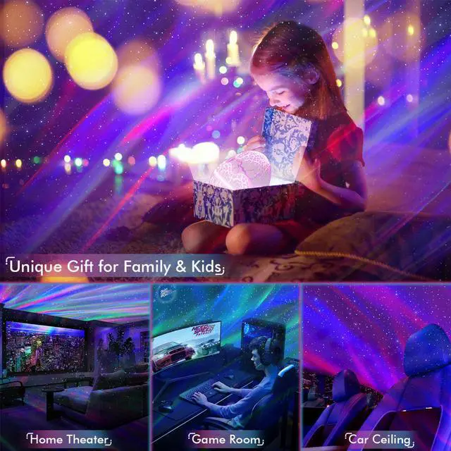 Alt view image 6 of 7 - ROSSETTA Star Projector For Indoor - Bedroom Celling Light - Dinosaur Egg - Aurora Light