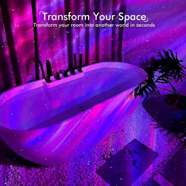Alt view image 5 of 7 - ROSSETTA Star Projector - Bedroom Celling Light - Soccer Ball Projector with APP Control - Aurora Light