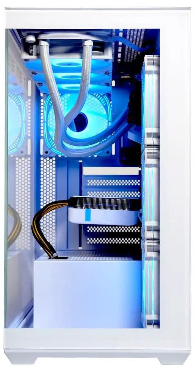 Alt view image 5 of 7 - HUIJINSHANG Gaming PC,Intel i7-14700F,RTX5060TI 16G 128Bit,32GB(16*2) 6000MHz DDR5 RAM With Lights,NVMe 1TB M.2 SSD,Windows 11,Pure White Full View Case,Adjustable Light Color(i7 14700F|RTX 5060TI)