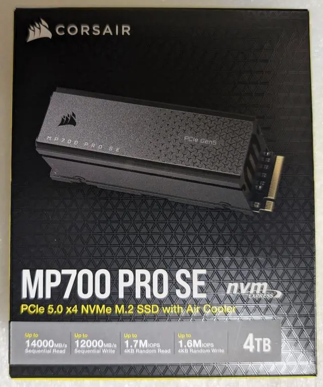 Main image of MP700 PRO SE with Air Cooler 4TB PCIe 5.0 x4 NVMe M.2 SSD PCI-Express 5.0 x4 3D TLC Internal Solid State Drive (SSD) CSSD-F4000GBMP700PROS/RF2