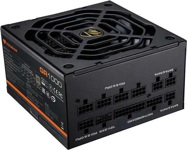 Main image of COUGAR GR1000W Power Supply - 80 Plus Gold, ATX 3.1 & PCIe 5.1 Ready | 100% Japanese Capacitors, 80 Plus Gold, ATX 3.1 & PCIe 5.1 Ready, Cybernetics Platinum, Native 12V-2x6 Cable, 10Year Warranty