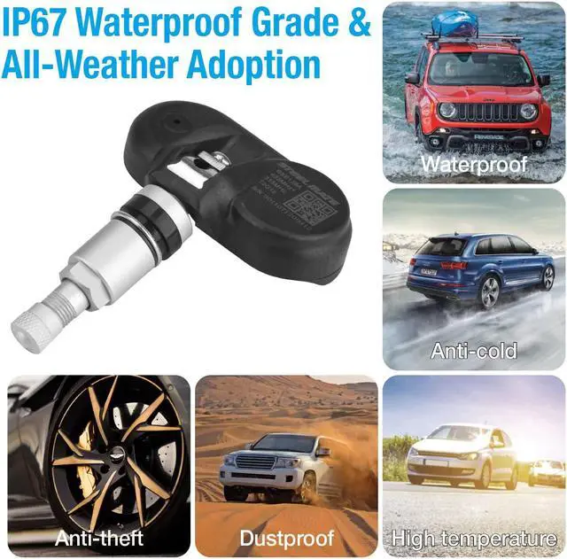 Alt view image 5 of 7 - STEELMATE Tire Pressure Built-in Sensor, Steelmate Tire Pressure Monitoring System Sensor (TPMS) for Sedan, SUV, Van & Wagon (315 + 433/434MHz)