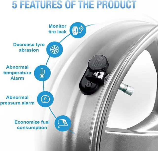 Alt view image 2 of 7 - STEELMATE Tire Pressure Built-in Sensor, Steelmate Tire Pressure Monitoring System Sensor (TPMS) for Sedan, SUV, Van & Wagon (315 + 433/434MHz)