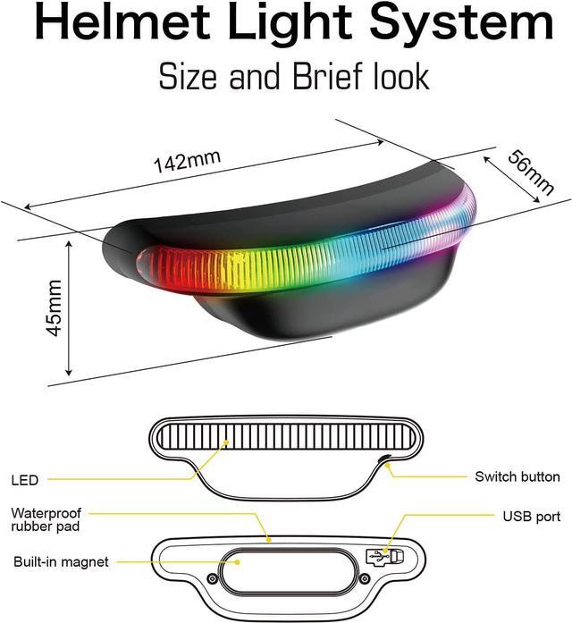 Alt view image 6 of 7 - STEELMATE H2 Wireless Helmet Brake Light and Running Light for Motorcycle Safety Rechargeable LED Signal Light for Helmet (Without ECU)