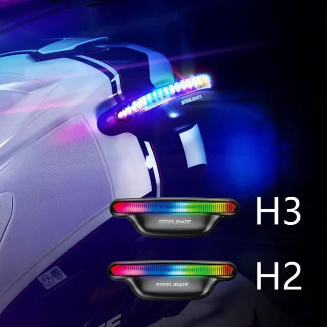 Alt view image 5 of 7 - STEELMATE Iron Sheet Suitable for H3 and H2 Motorcycle Helmet Light