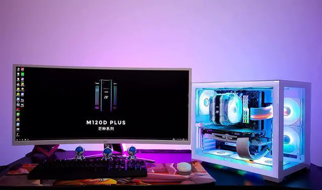 Alt view image 7 of 7 - ALSEYE M120D Plus CPU Air Cooler, Temperature Displayed CPU Cooler Comes with Dual ARGB & PWM 120mm Max Series Fans, Compatible with Intel LGA1700 /1200 /115X /2011/2066 /1366 and AMD AM4 (White)