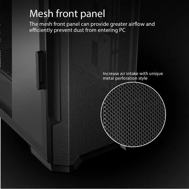 Alt view image 7 of 7 - Vetroo M03 Black Compact Computer Case Micro ATX Mini ITX Pink Gaming PC Case USB3.0 Door Opening Transparency Tempered Glass Side Panel & Front Mesh Panel 4 Black ARGB PWM Fans